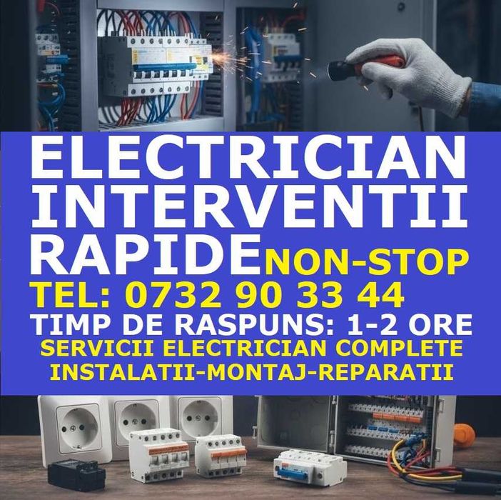 Electrician Specializat Intervenții Rapide Non-Stop Preturi Corecte