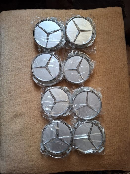 Капачки за мерцедес 75мм за всички оригинални джанти