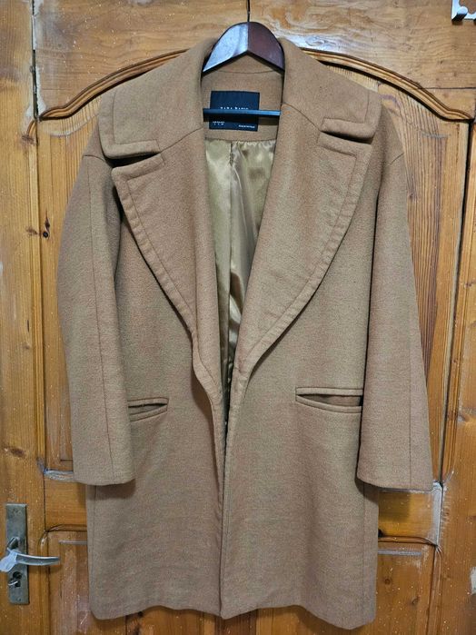 палто ZARA цвят светло кафяв