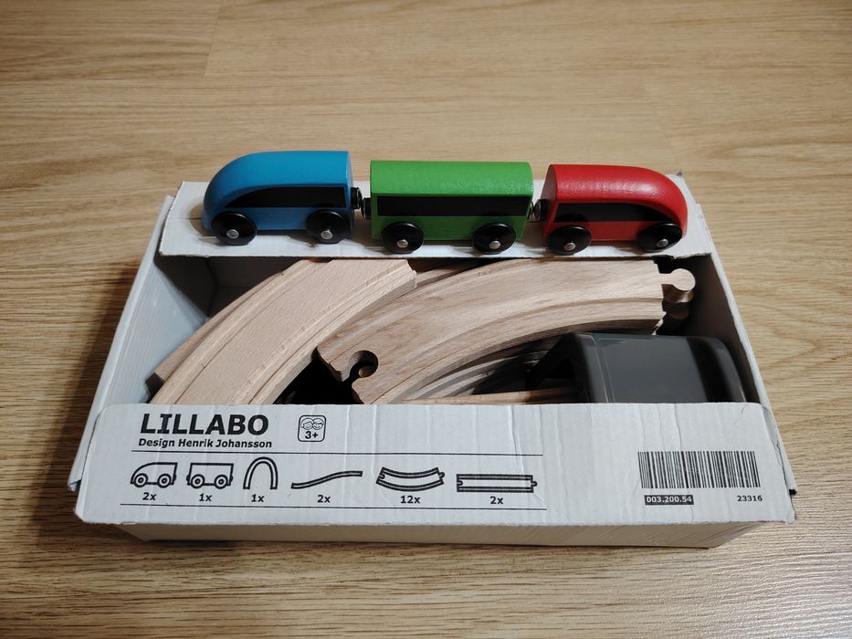 Trenulet din lemn pt copii Ikea LILLABO