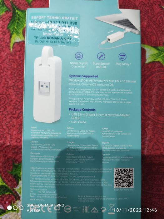 Placa de rețea externă Gb Tp-Link ue300