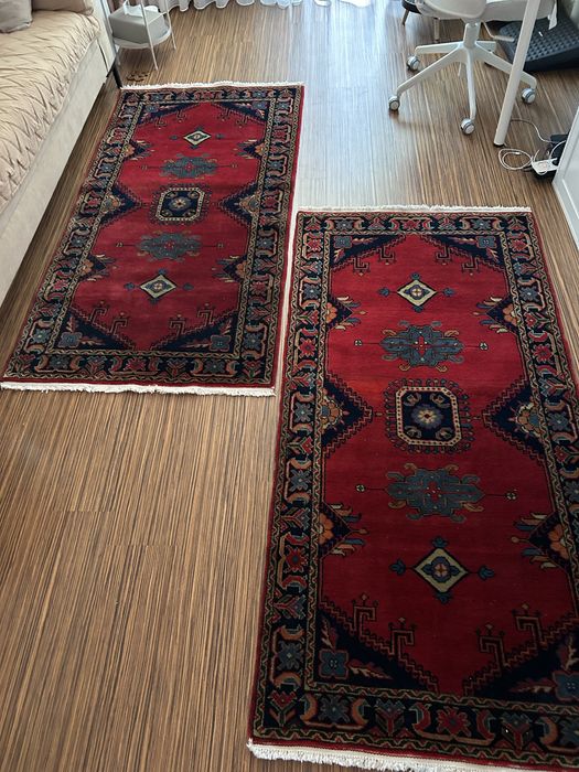 Covor lana tesut manual 2 buc (nou) 90x180 cm