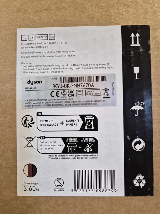 Dyson Airwrap Complete Long HS 05 Ceramic Pink /Rose Gold