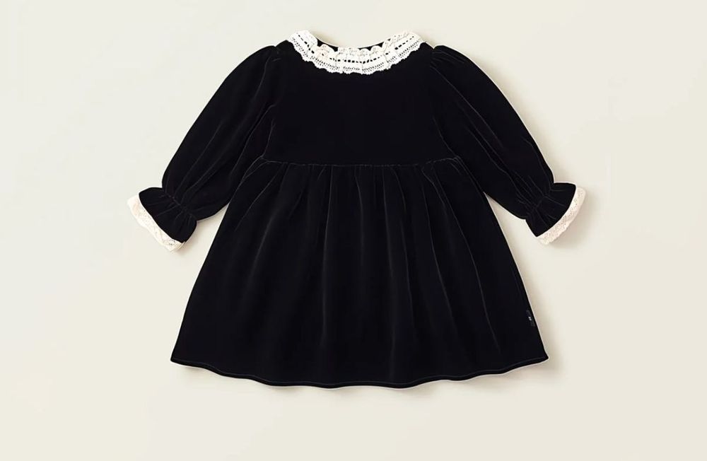 Платье детское, черное