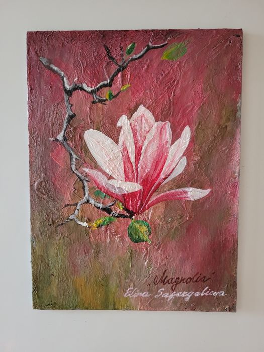 Картина "Магнолия" 15×20, акрил