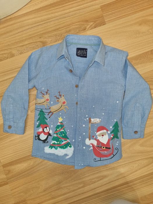 Новогодняя рубашка для мальчика