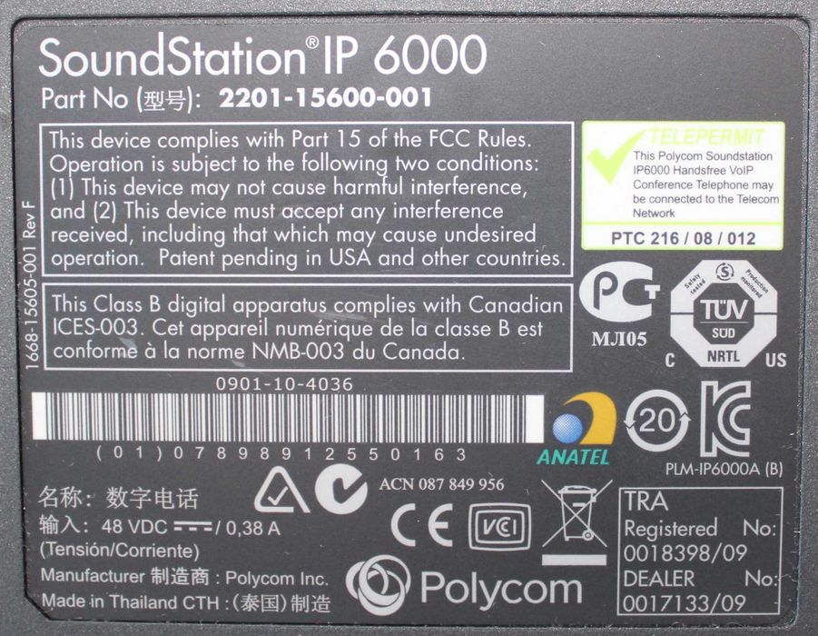 Telefon IP Polycom SoundStation IP 6000