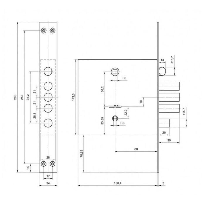 Сувальдный замок Border 77937