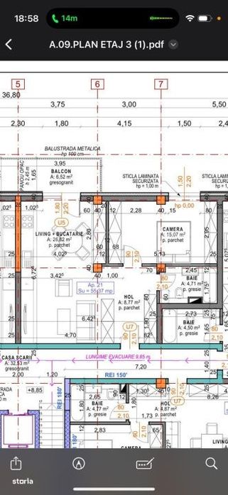 Apartament 2 camere, decomandat, 56 mp – Tera Residence
