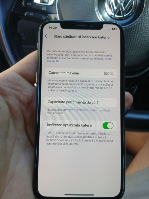 Iphone x baterie 100%