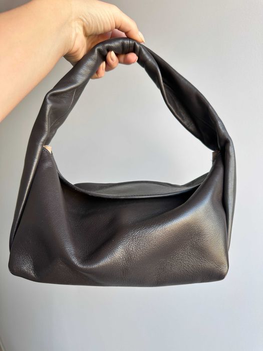 Geanta piele naturala Massimo Dutti maro