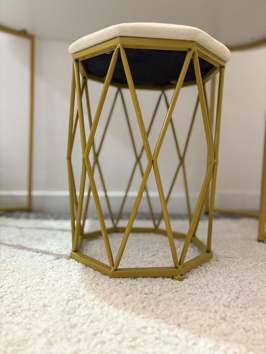 Set masa de toaleta, cu oglinda iluminare led cu control touch, alb