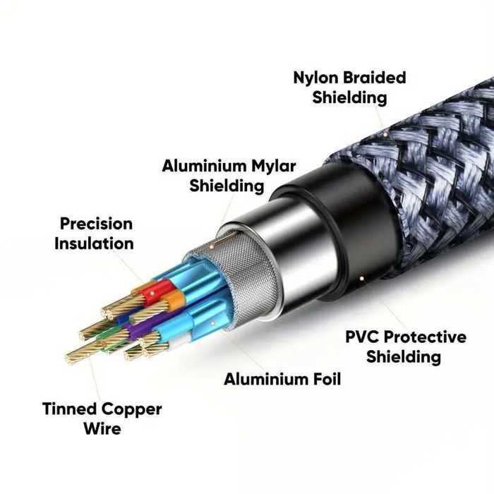 Кабел HDMI2.1b HIGHWINGS 48Gbps+/MAX* HDMI2.1b 8К/60Hz 4K-144Hz/165Hz!
