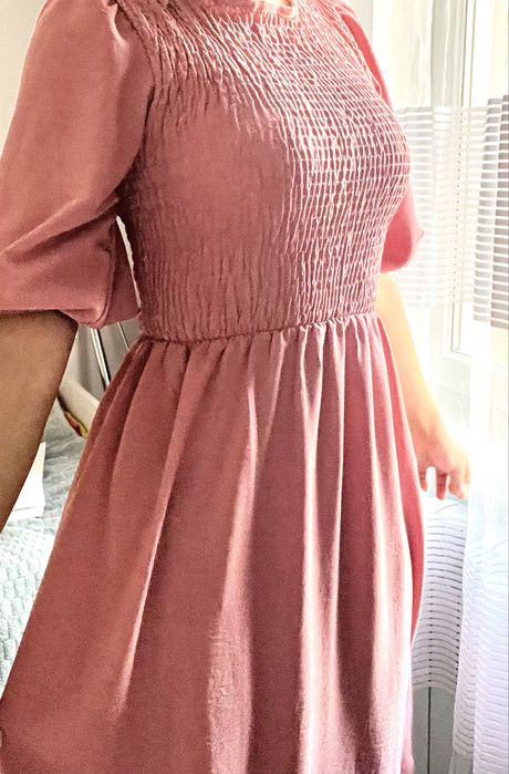 Розовое платье.длинное