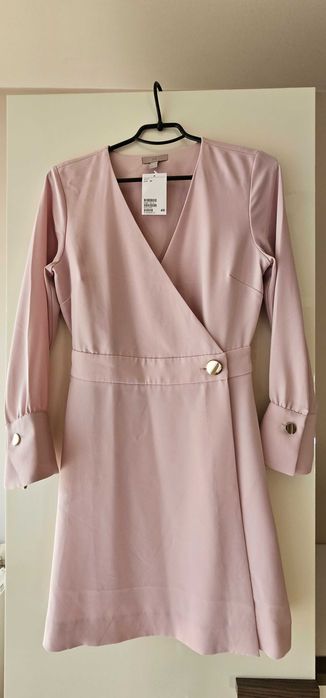 Rochie noua roz pudrat H&M mar 36