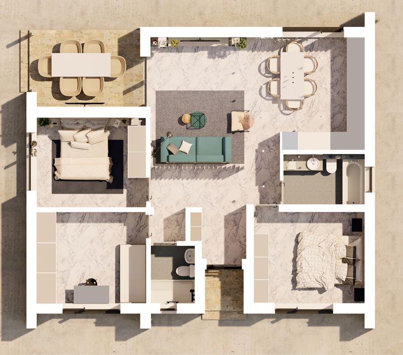 Casa Parter 3 dormitoare