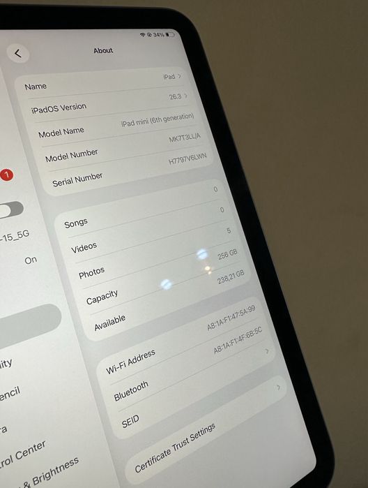 Ipad mini 6 256 gb, + Apple pencil 2 gen