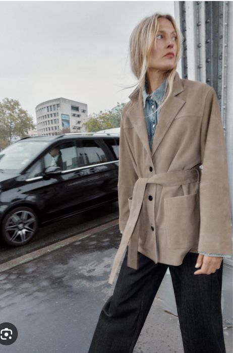 Яке Zara, естествен велур. размер М