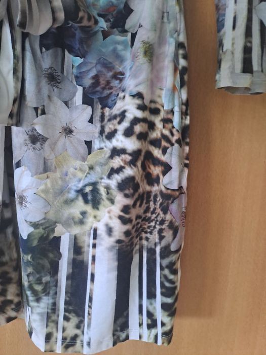 DiKa елегантна рокля с леопардов принт и цветя
