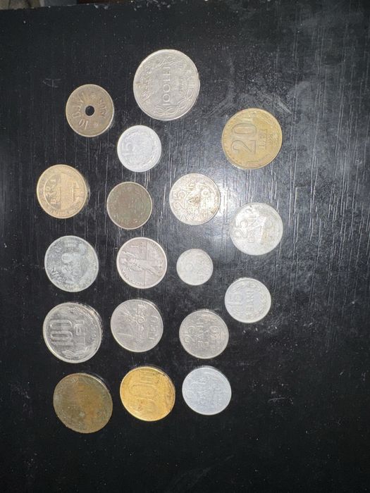 Monede vechi romanesti! Super pret! + bancnota 100 lei