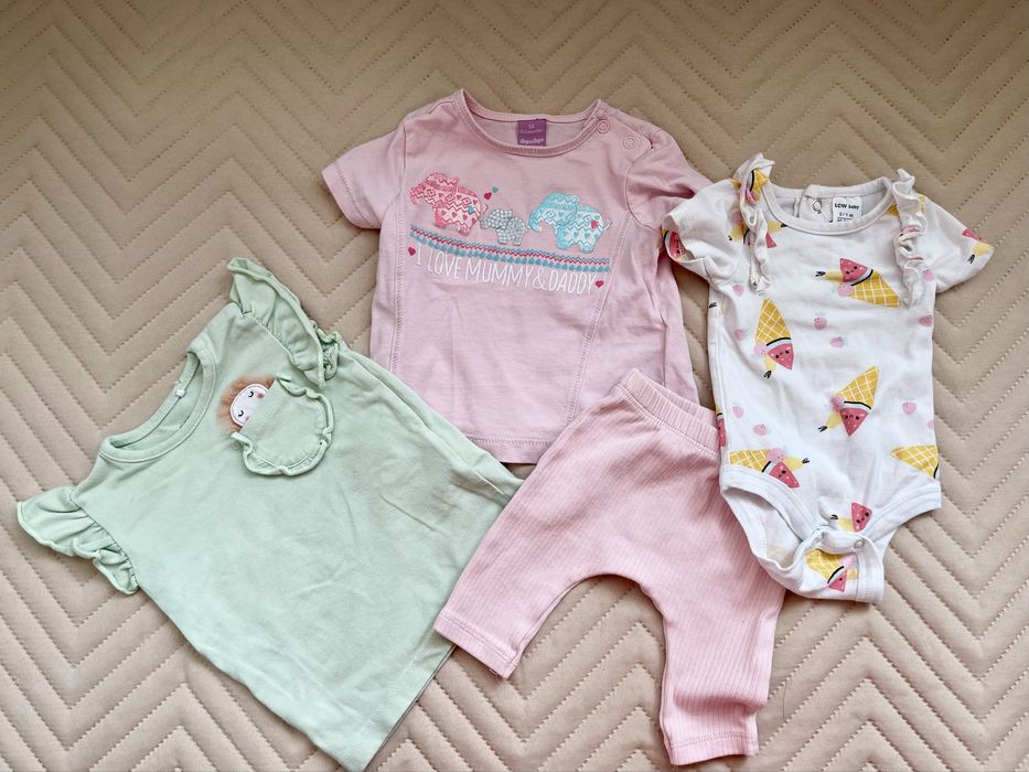 Летни дрехи и рокли за момиче 0 до 9 месеца