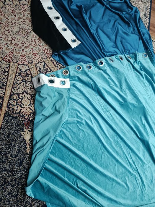 Шторы плотные бирюзовые