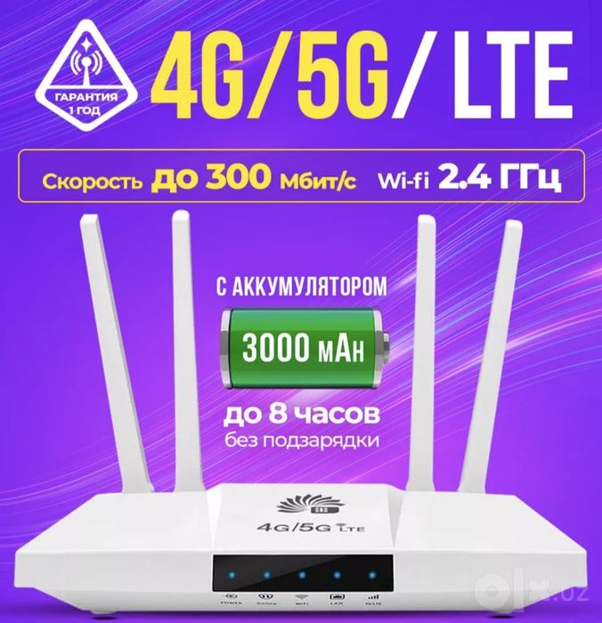 Роутер Wi-Fi сим картой 4G вайфай с аккумулятором