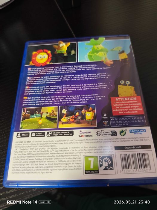 Видео игра за Плейстейшън 5 (spongBob the cosmic shake)