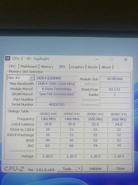 RAM Adata 16gb ddr4 3200mhz 1x16gb