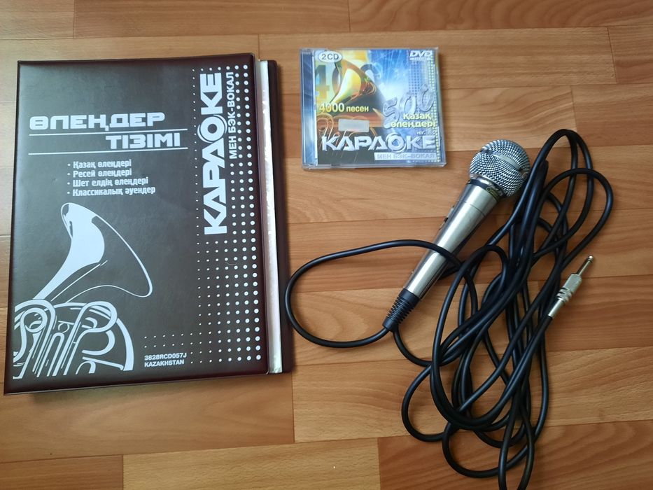 Караоке LG DVD с микрофоном, 4000 песен на русском, казахском, английс