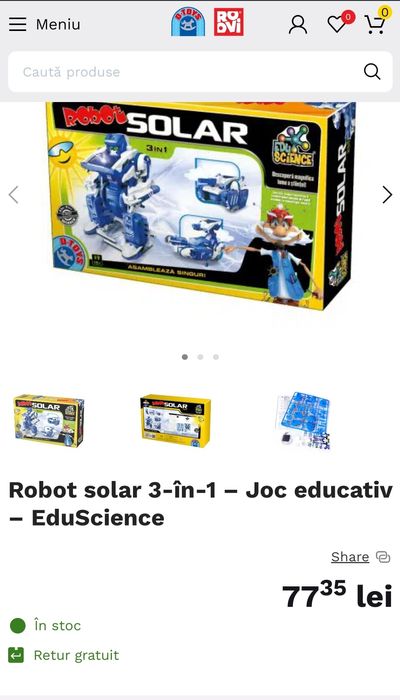 Jucarie Robot solar 3 in 1 de la D-Toys -Nou