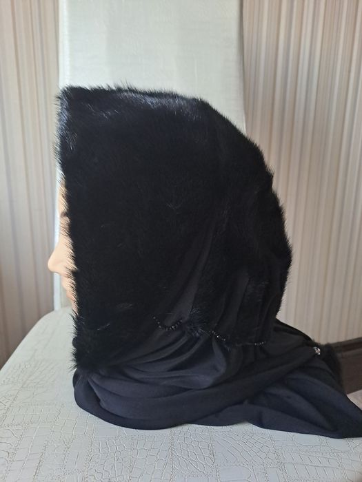 Норковый платок шаль