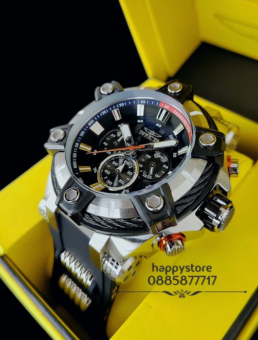 часовник INVICTA Bolt Gunmetal Silver 52 mm, Инвикта нов