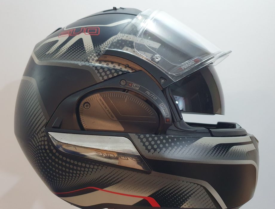 Casca Shark Evo-One 2 Mat Black / Silver / Red  cu tot cu intecom