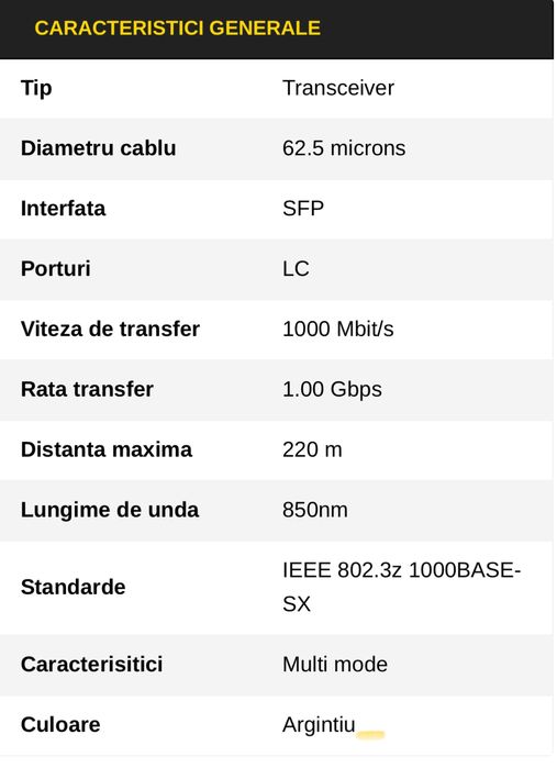 Transceiver Cisco GLC-SX-MMD