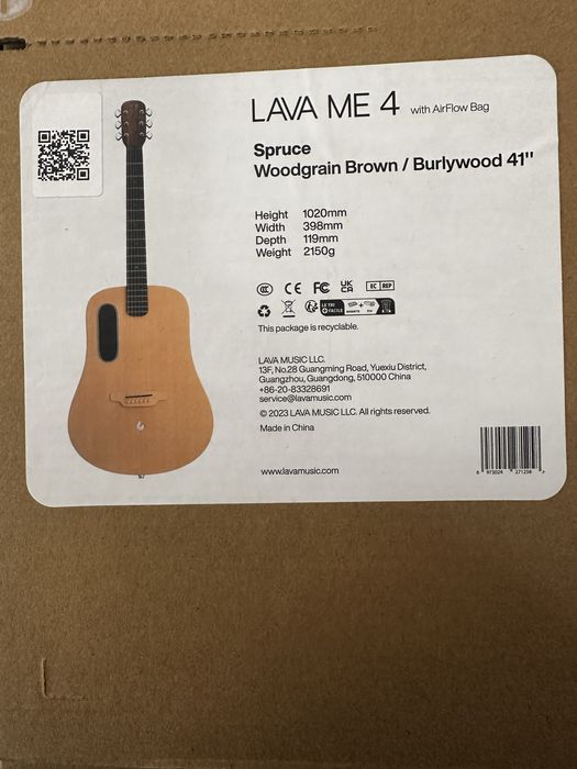 Chitară electro-acustică with AirFlow Bag lava me 4