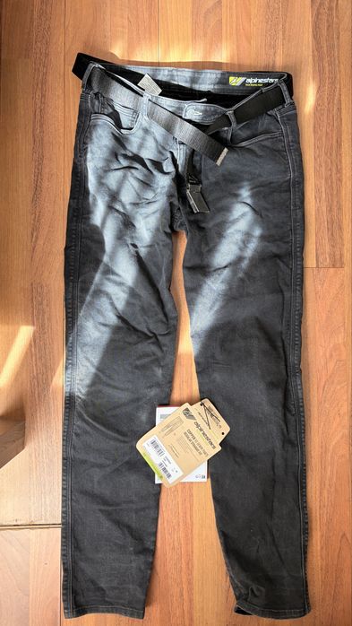 Blugi Moto Alpinestars Copper V3 Denim - M 34, cu protectii si curea