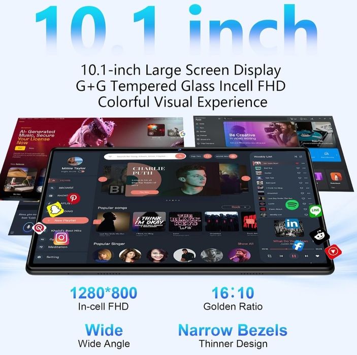 НОВ! Таблет DEERTime E15 Таблет с Android 14 10,1 инча, 20GB RAM 128G