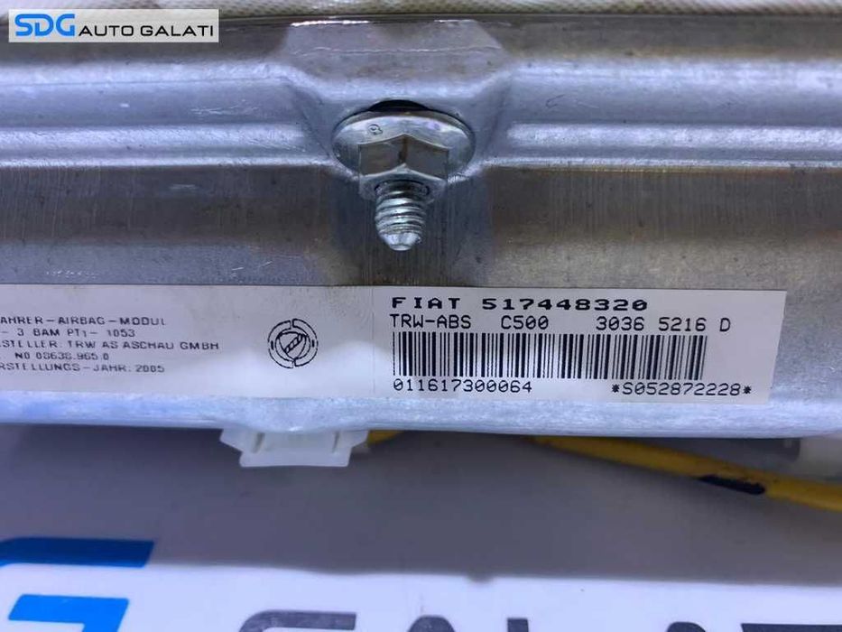 Airbag Pasager Fiat Croma 2005 - 2010 Cod 517448320 30329150H 30365216D