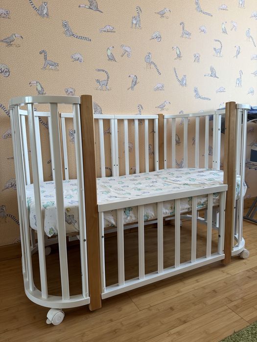 Кроватка трансформер, с маятником+ манеж в подарок