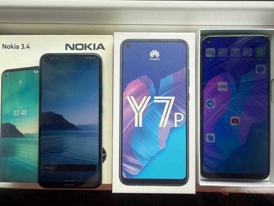 Nokia3.4 и Huawei Y7P продам
