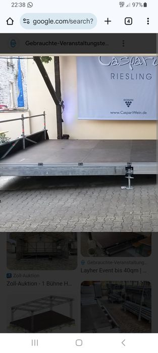 Podina scena layher, structura layher, cort