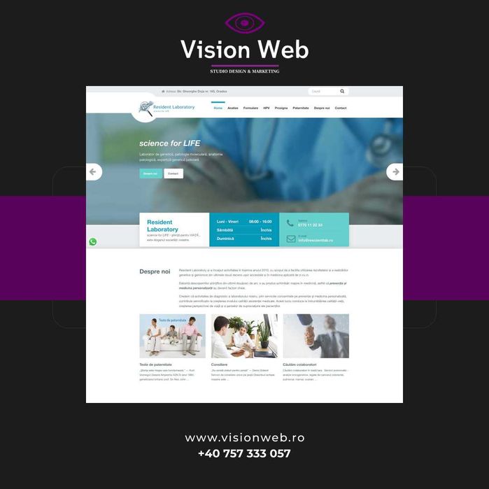 Creare site de prezentare / Creare magazin online - Vision Web