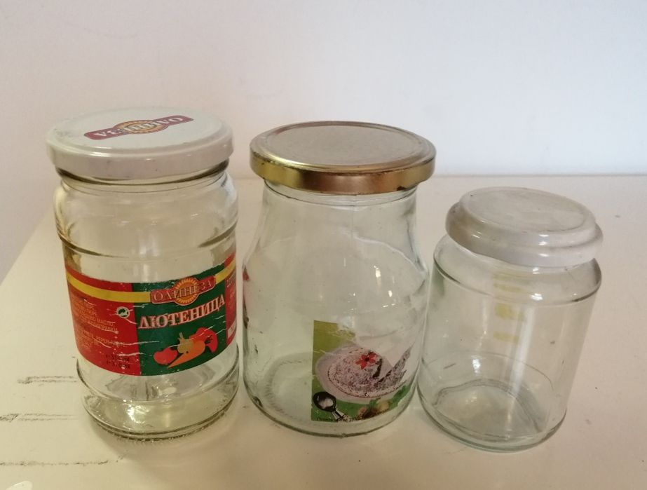 Стъклени буркани, различни видове