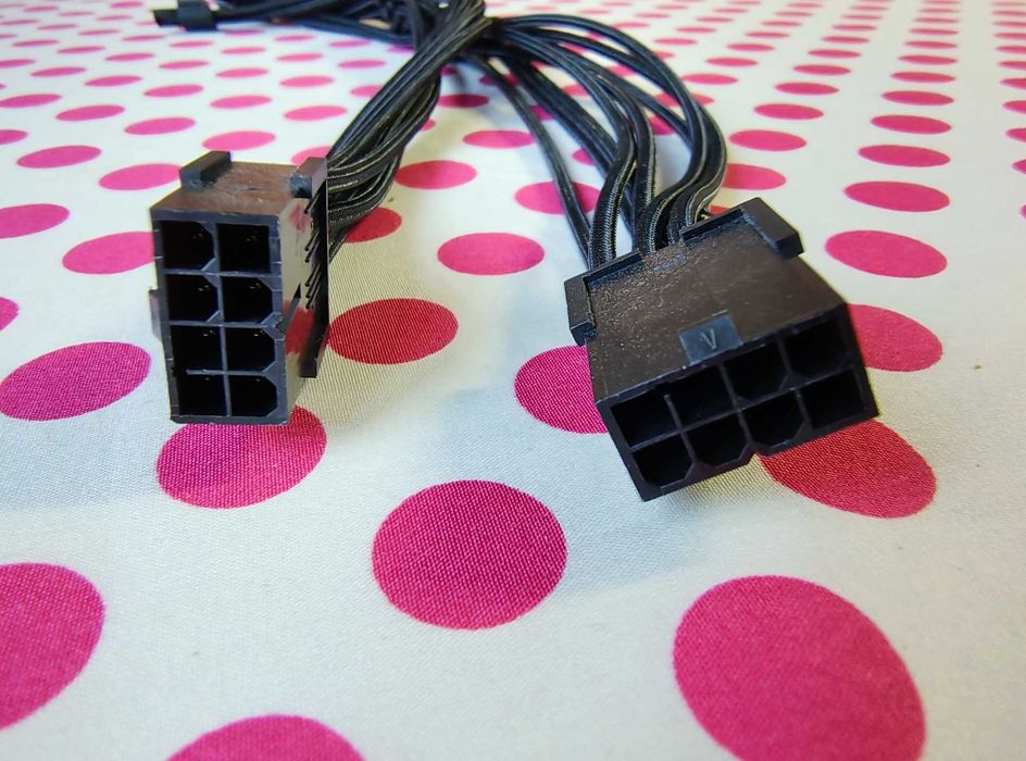 Cablu Prelungitor componente Sleeve Cable 2 x 6+2 Pin PCI-e Black.