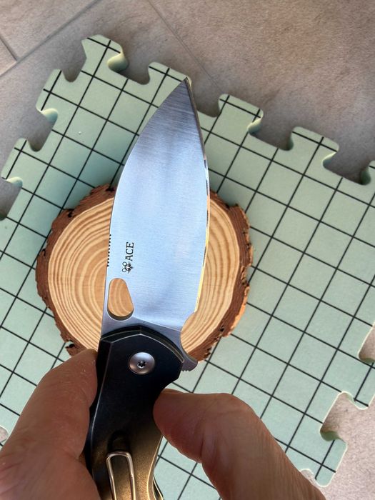 GiantMouse ACE Biblio Ti – Green Micarta (Lamnia Exclusive)