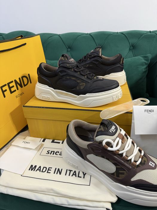 Adidasi Fendi Force piele naturala 100% Full Box colectie noua