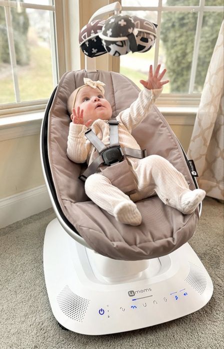 Електрическа бебешка люлка mamaRoo 5.0 Sandstone, пясъчна