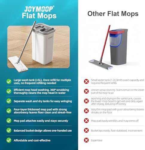 JOYMOOP моп с кофа и система за изцеждане + 3 кърпи