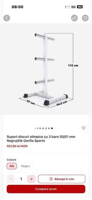 Suport pt. discuri 50-51 mm.Si 30-31 mm.Profi, noi,Haltere si gantere